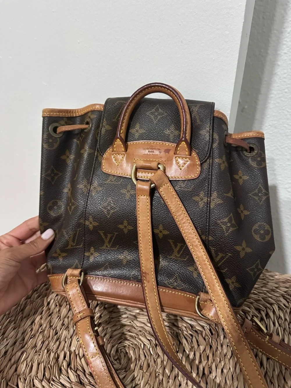 Louis Vuitton Brown Monogram Canvas Backpack Mini Montsouris